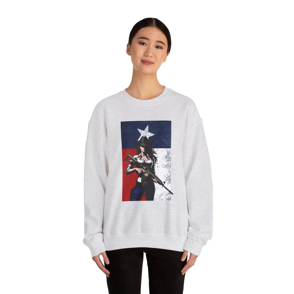 COWGIRL TEXAS FLAG SWEATSHIRT