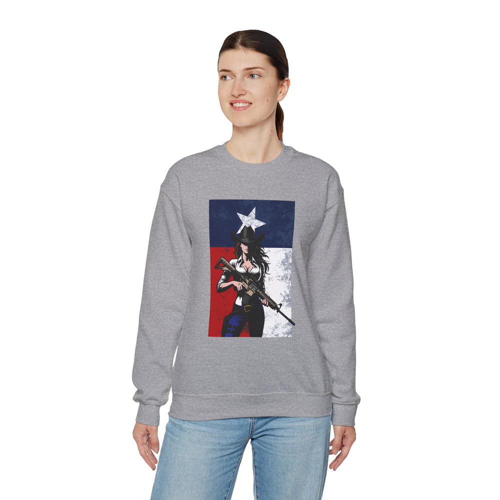 COWGIRL TEXAS FLAG SWEATSHIRT