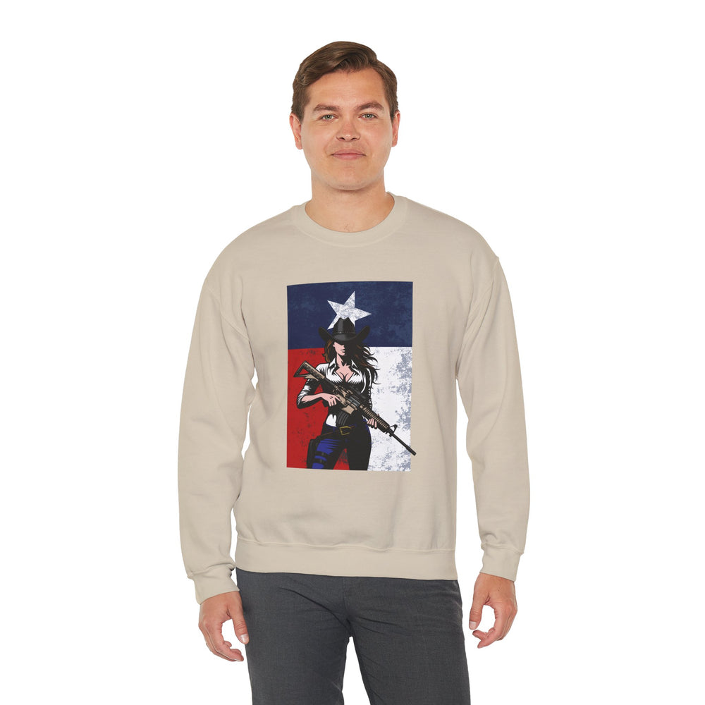 COWGIRL TEXAS FLAG SWEATSHIRT