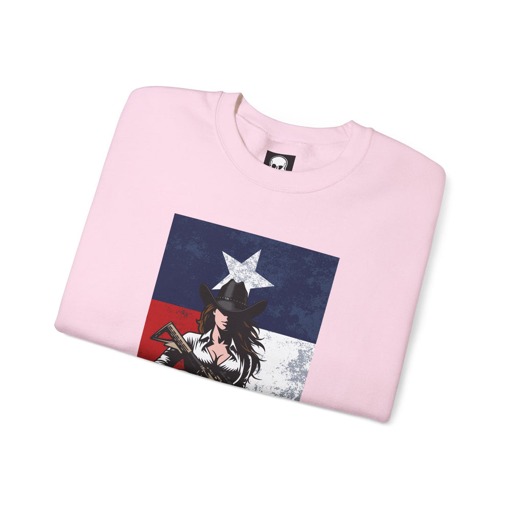 COWGIRL TEXAS FLAG SWEATSHIRT