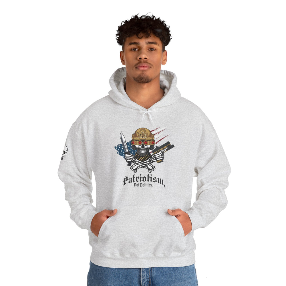 PATRIOTISM NOT POLITICS HOODIE