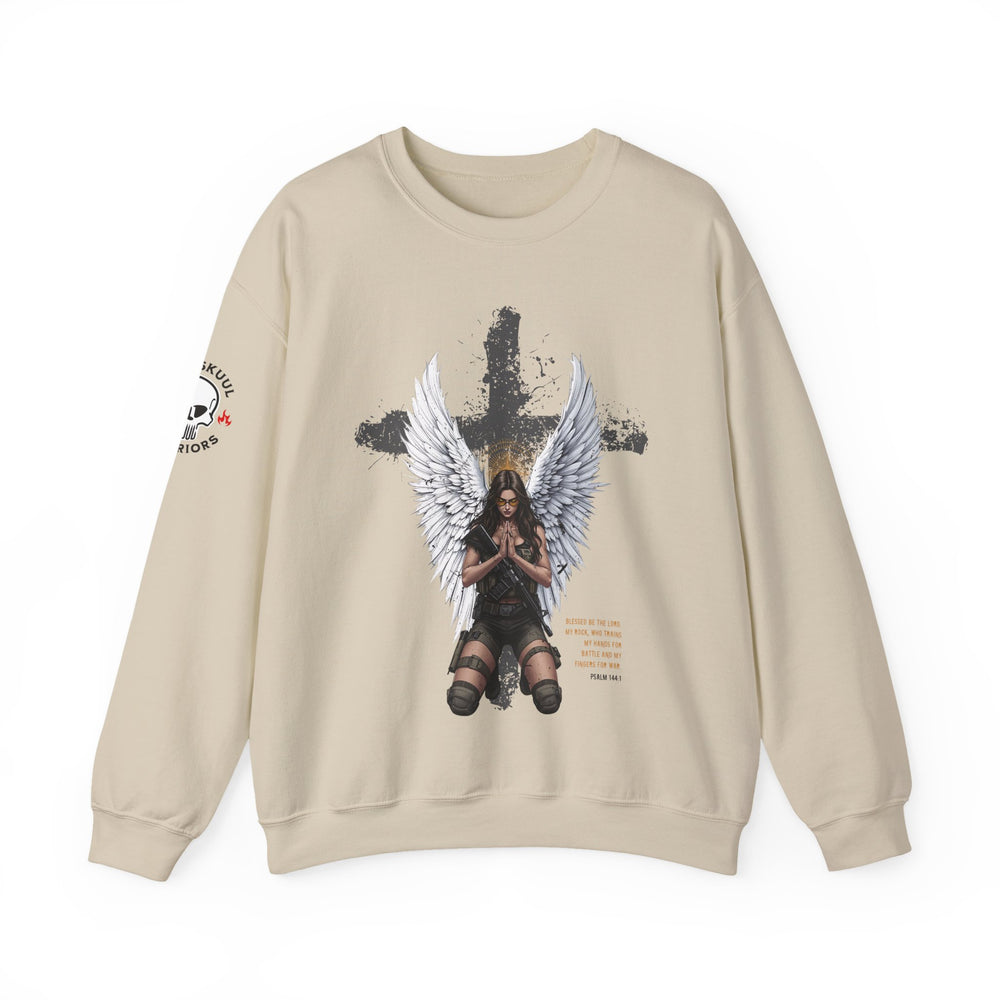 FEMALE ARCHANGEL PSALM 144:1 SWEATSHIRT