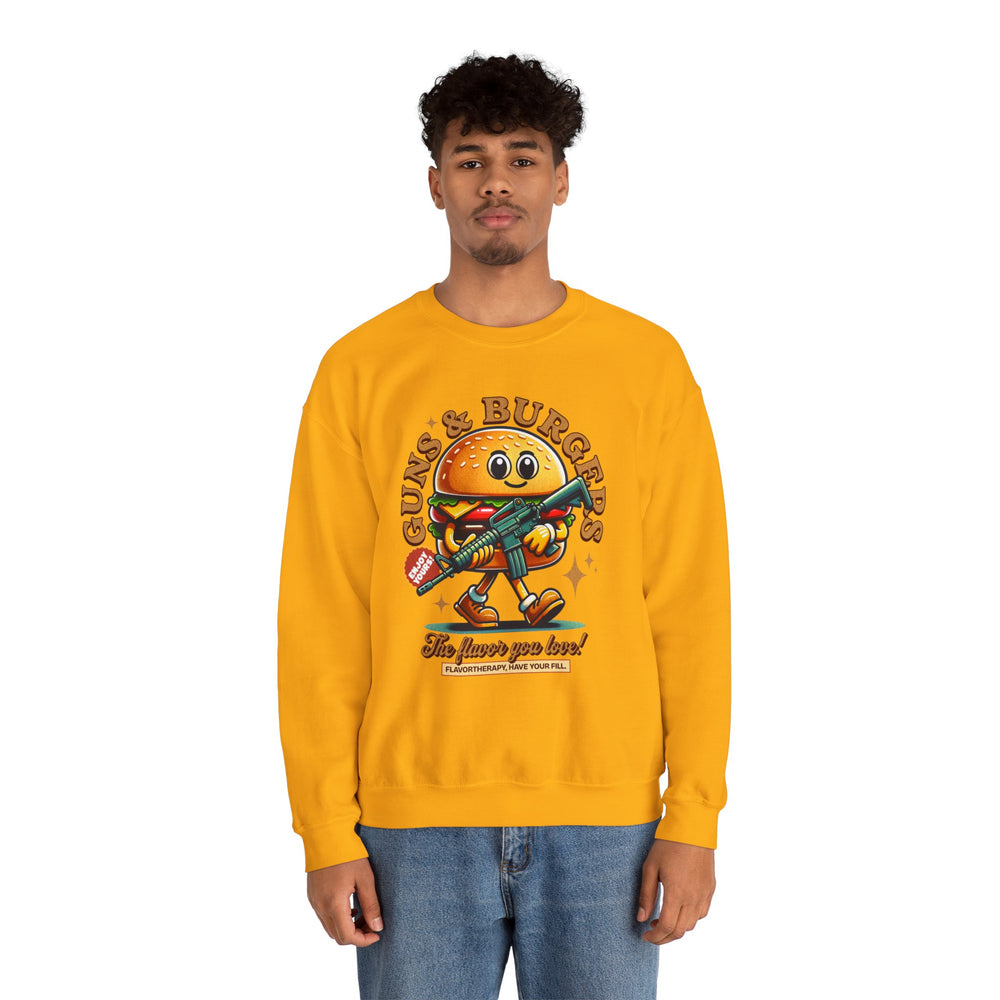 GUNS AND BURGERS VINTAGE SWEATSHIRT