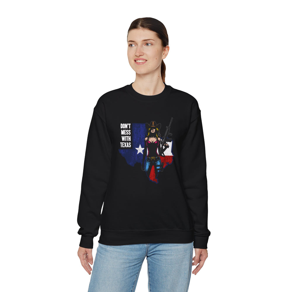 COWGIRL DON'T MESS WITH TEXAS SWEATSHIRT