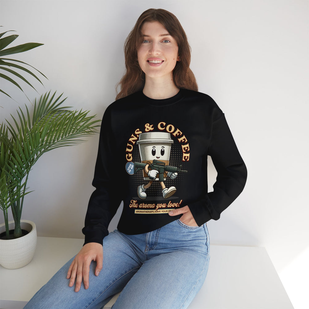 GUNS AND COFFEE VINTAGE SWEATSHIRT