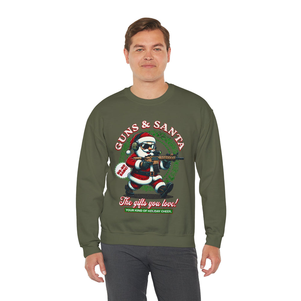 GUNS AND SANTA SWEATSHIRT