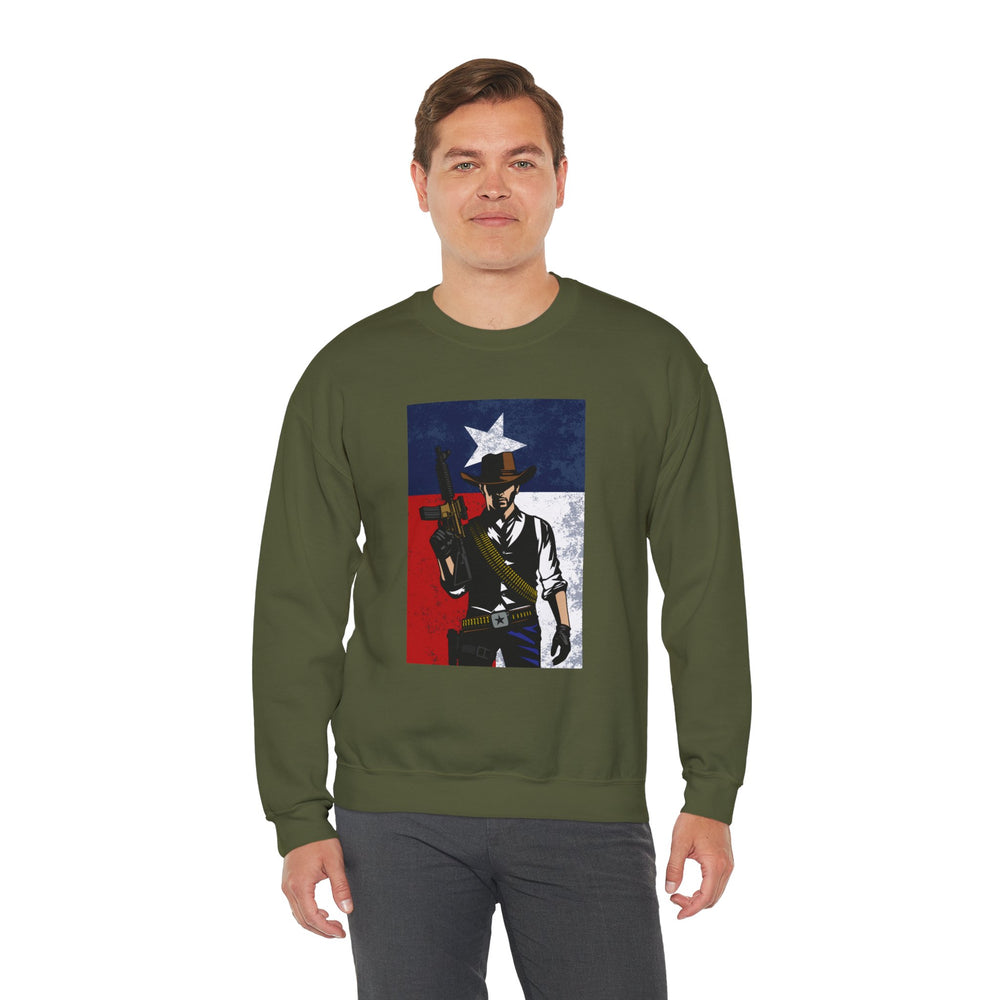 COWBOY TEXAS FLAG SWEATSHIRT