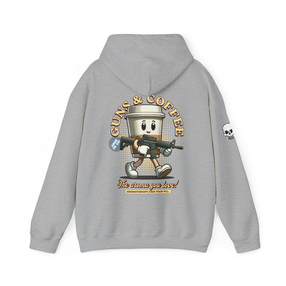 GUNS AND COFFEE VINTAGE HOODIE