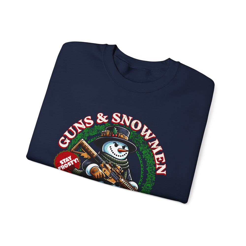 GUNS AND SNOWMEN XMAS SWEATSHIRT