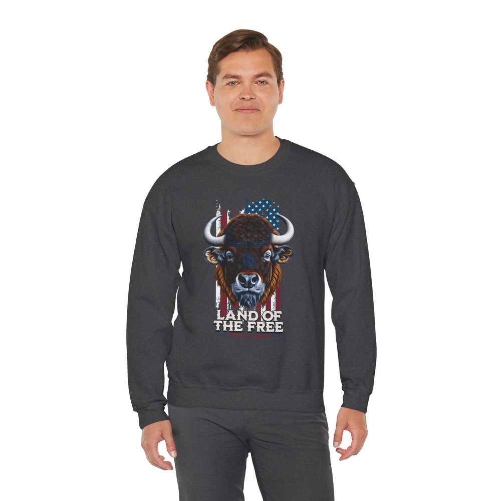 LAND OF THE FREE BISON SWEATSHIRT