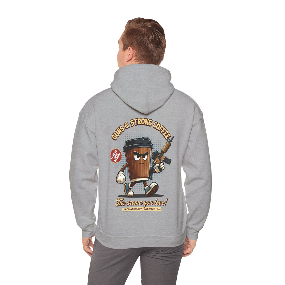 GUNS AND STRONG COFFEE HOODIE