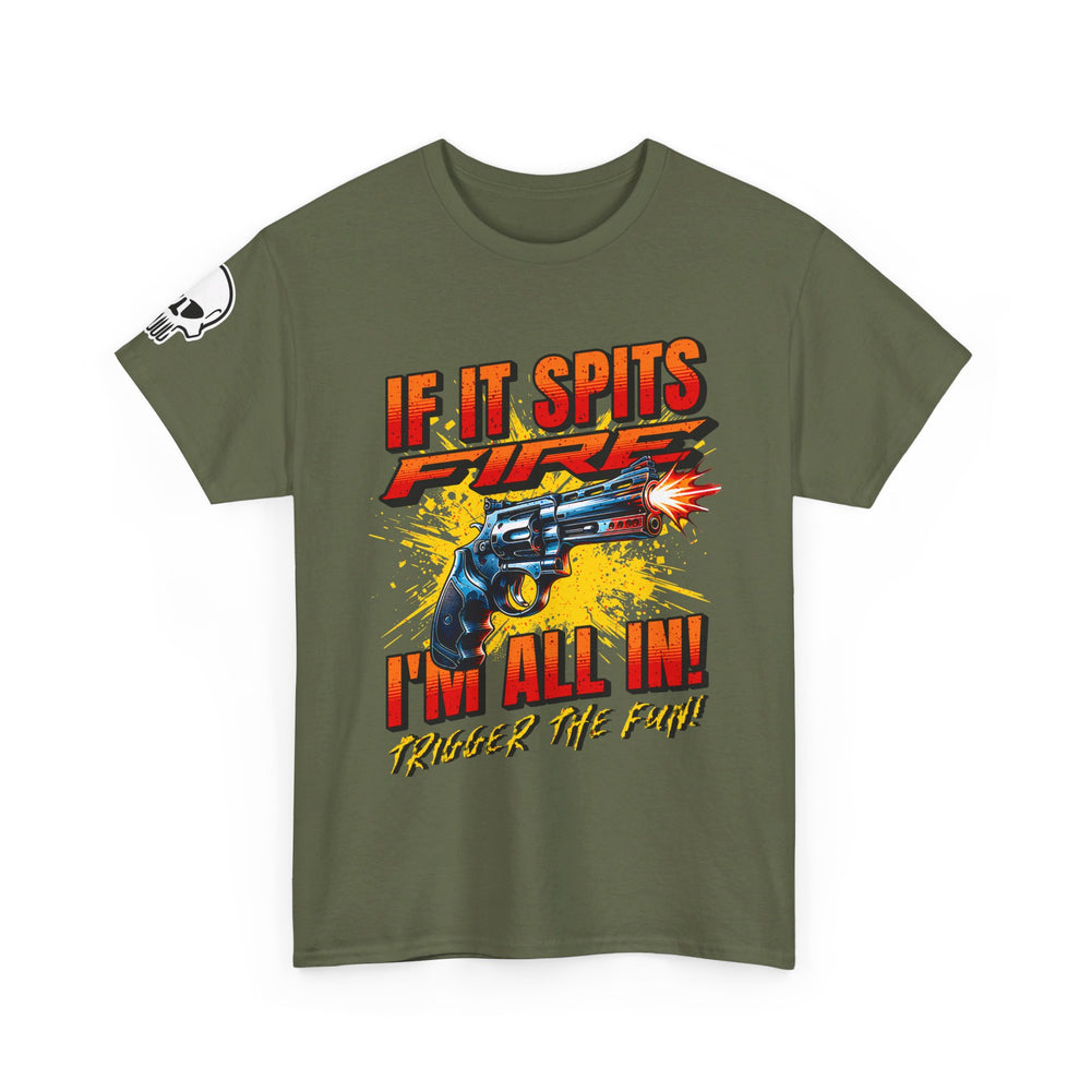 REVOLVER SPITTING FIRE T SHIRT