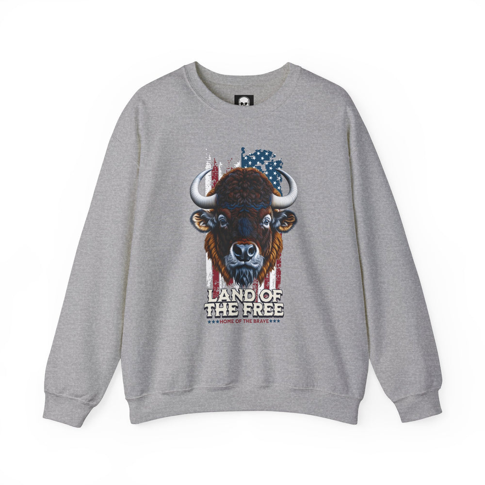 LAND OF THE FREE BISON SWEATSHIRT