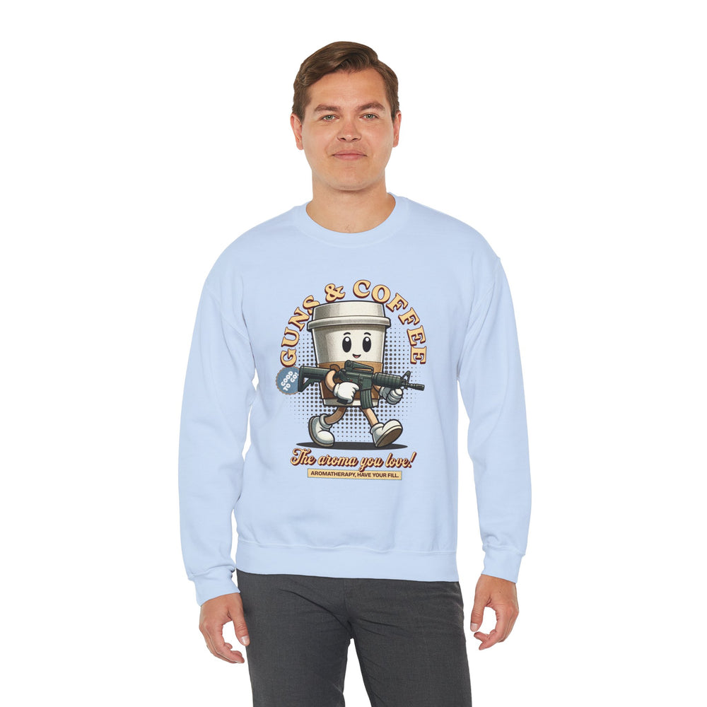 GUNS AND COFFEE VINTAGE SWEATSHIRT