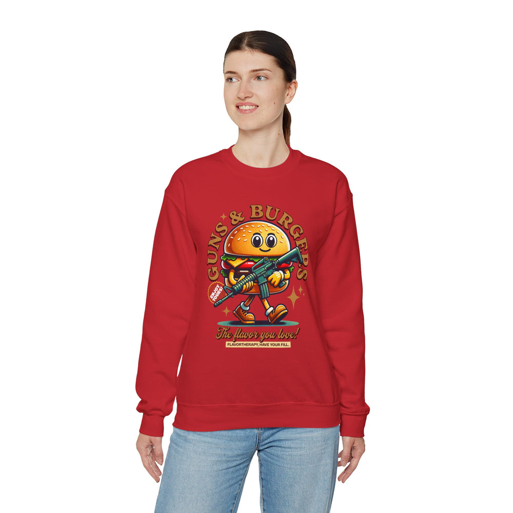 GUNS AND BURGERS VINTAGE SWEATSHIRT