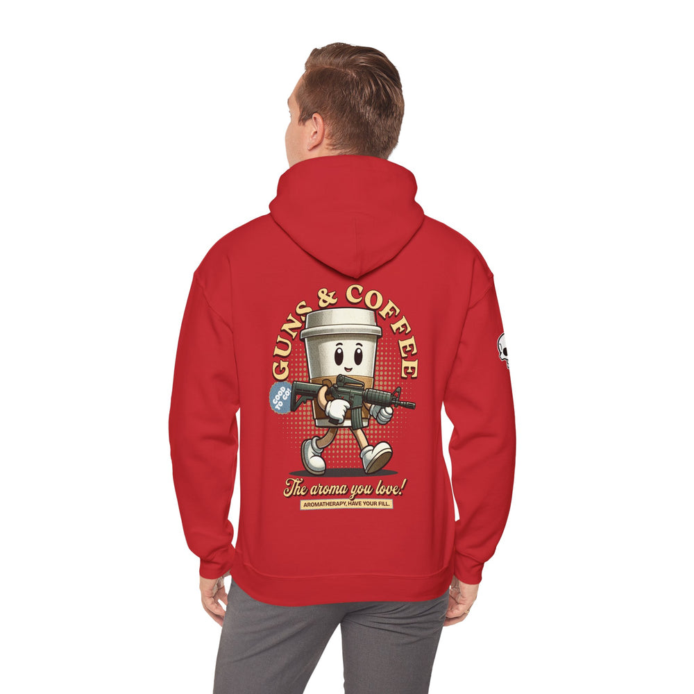 GUNS AND COFFEE VINTAGE HOODIE