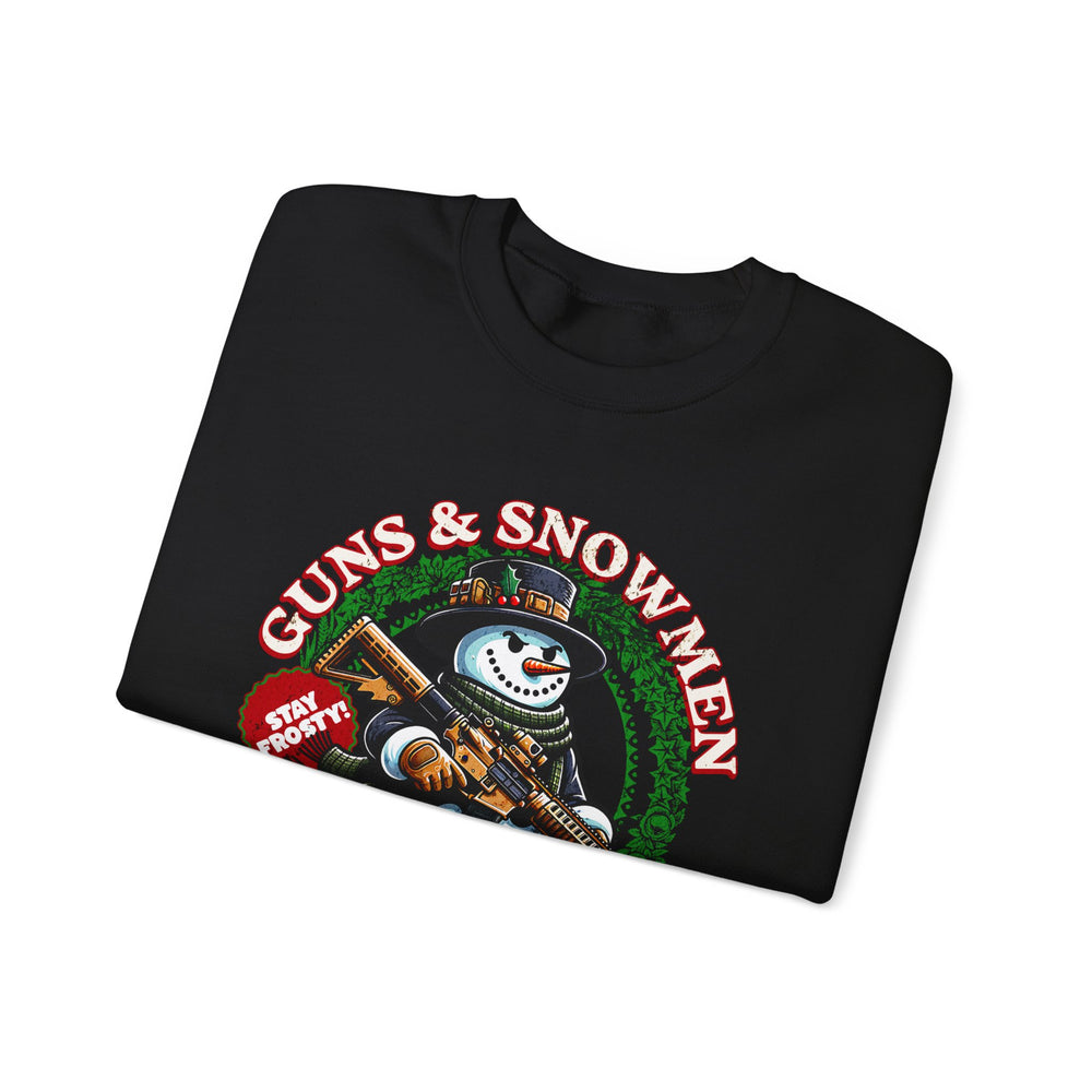 GUNS AND SNOWMEN XMAS SWEATSHIRT