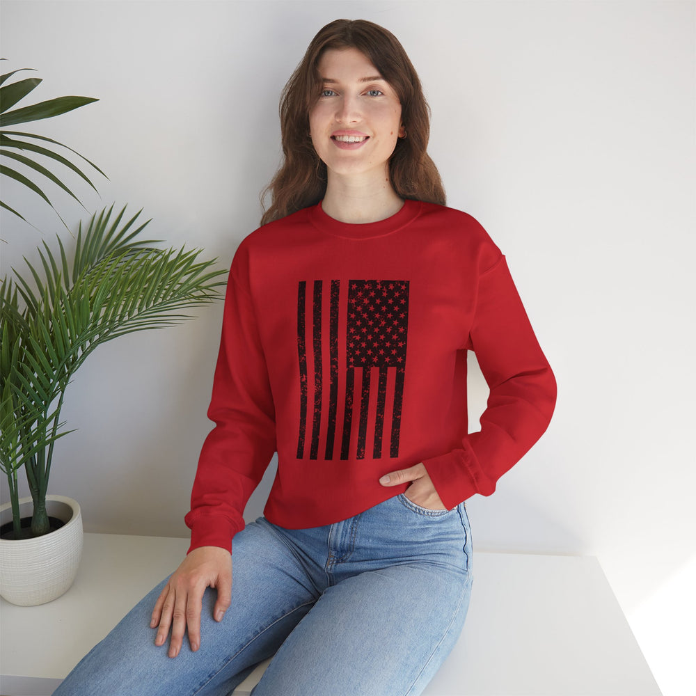 VERTICAL USA GRUNGE FLAG SWEATSHIRT