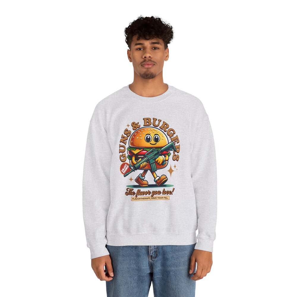 GUNS AND BURGERS VINTAGE SWEATSHIRT