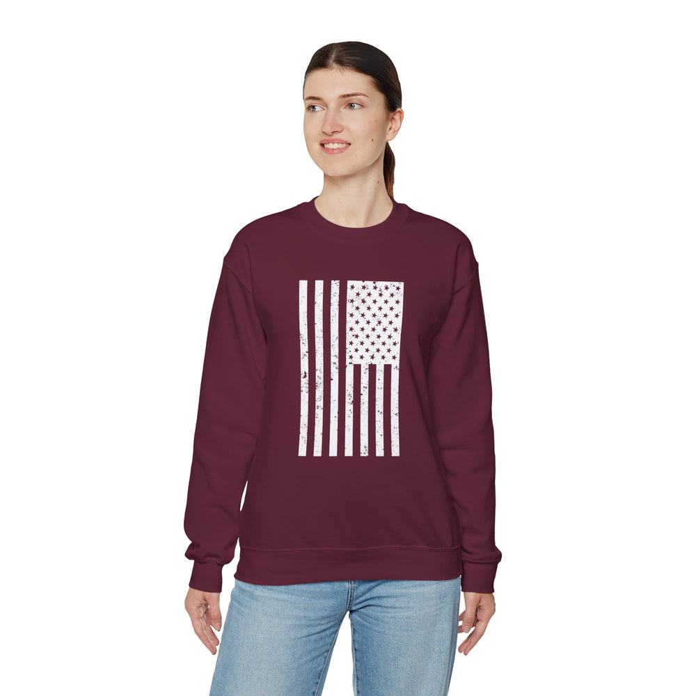 VERTICAL USA GRUNGE FLAG SWEATSHIRT