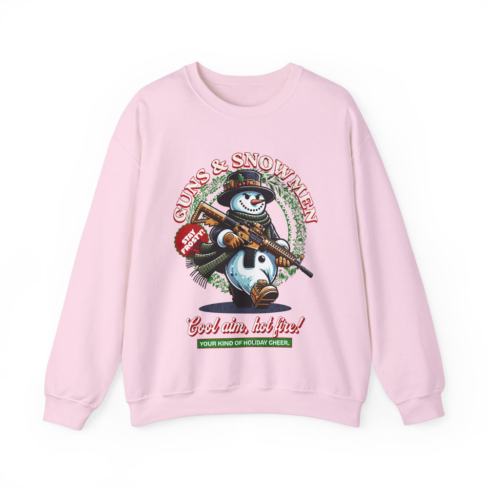 GUNS AND SNOWMEN XMAS SWEATSHIRT