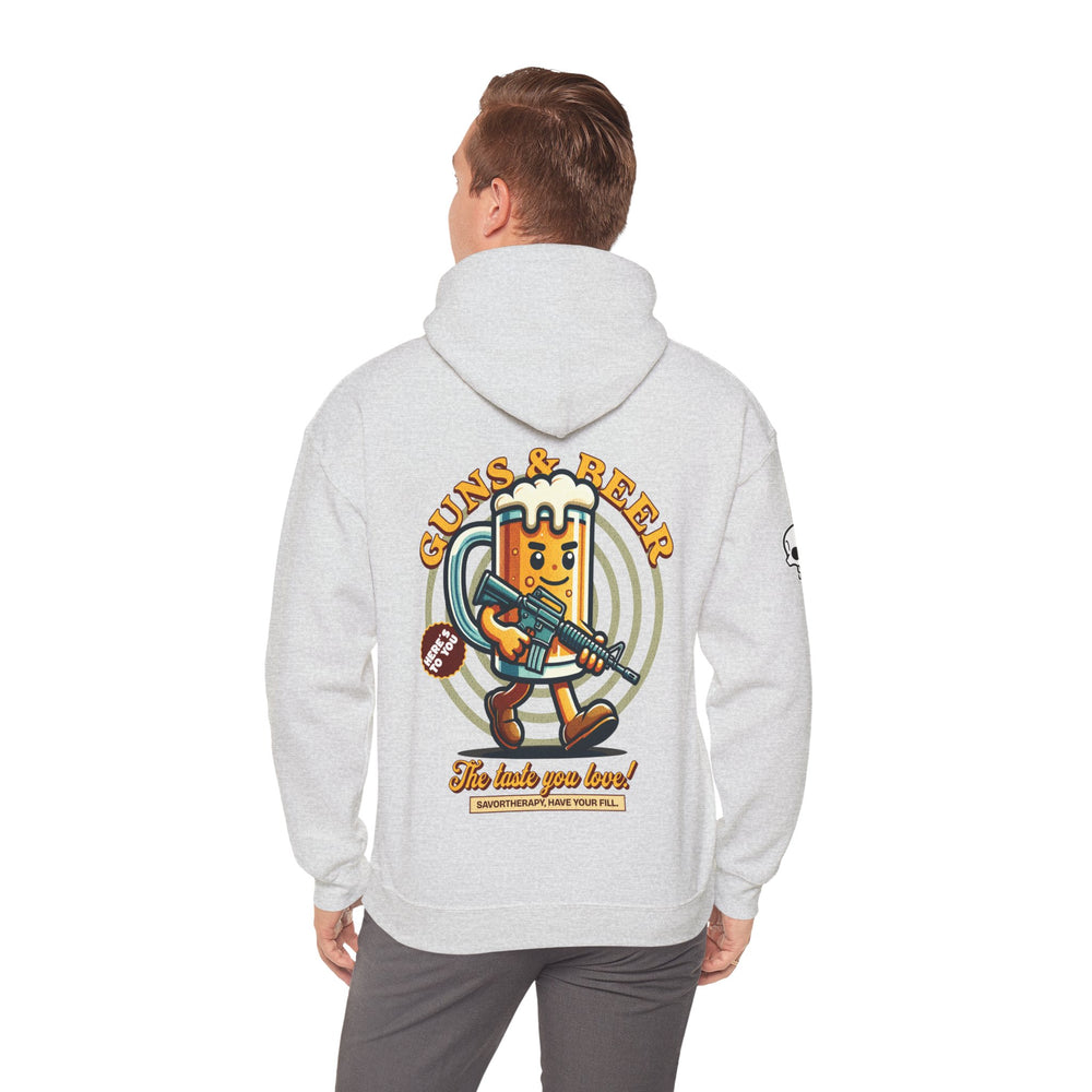 GUNS AND BEER VINTAGE HOODIE