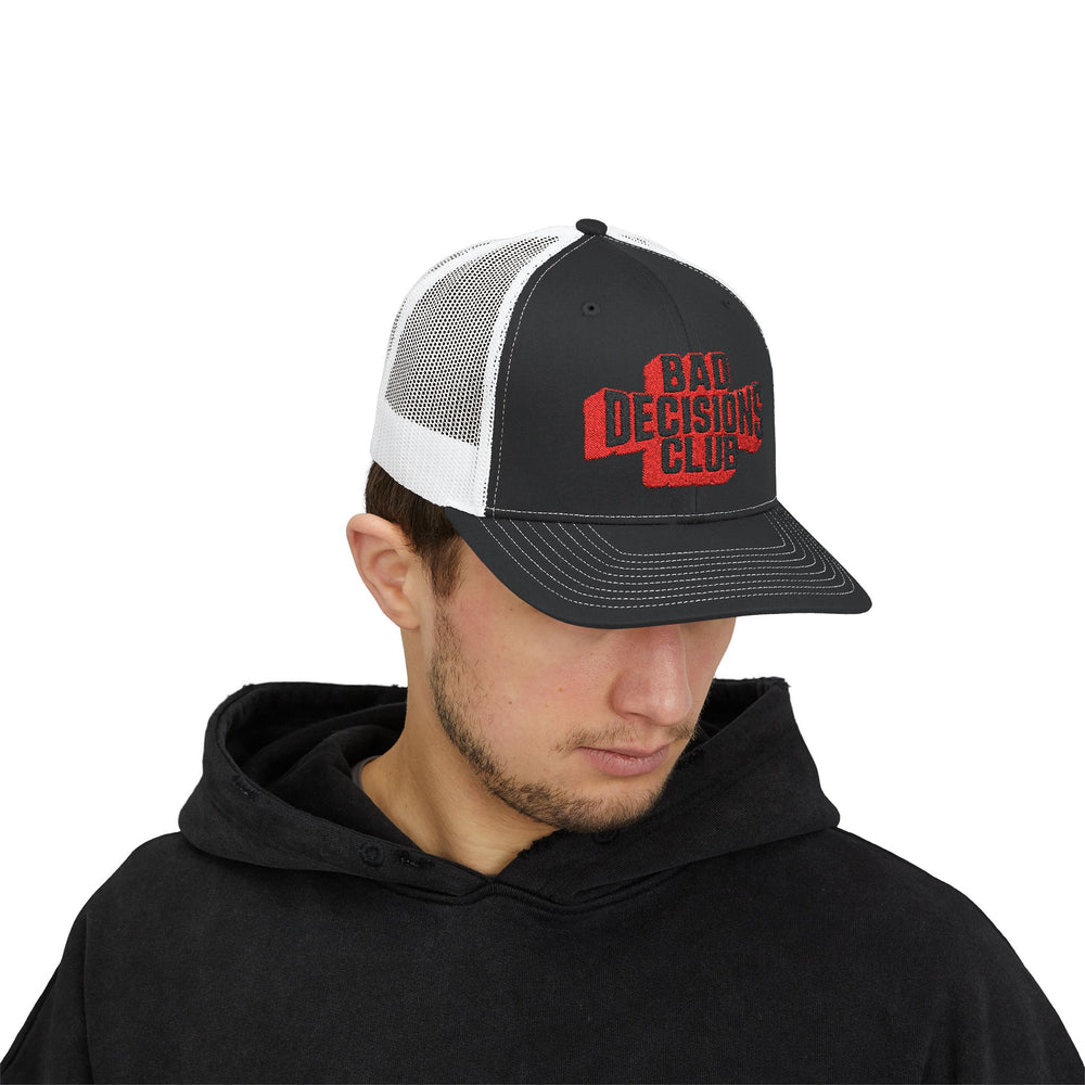 BAD DECISIONS CLUB SNAP TRUCKER HAT