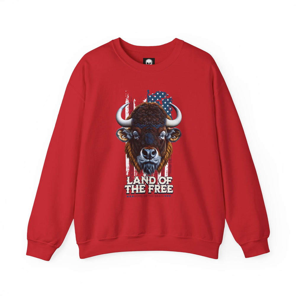 LAND OF THE FREE BISON SWEATSHIRT