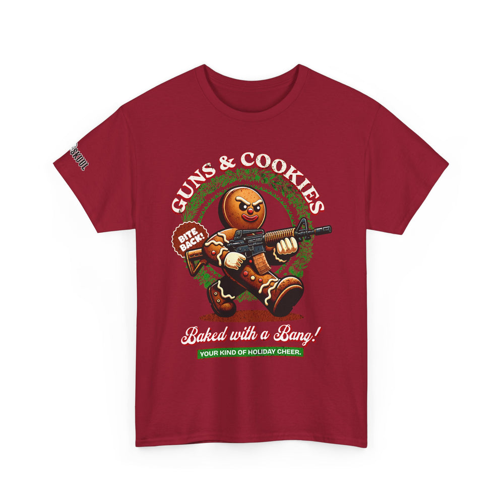 GUNS AND COOKIES XMAS T SHIRT