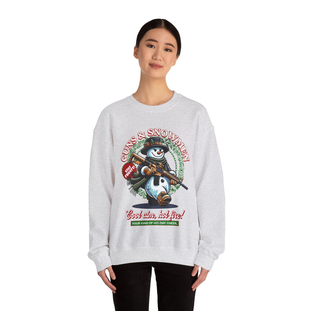 GUNS AND SNOWMEN XMAS SWEATSHIRT