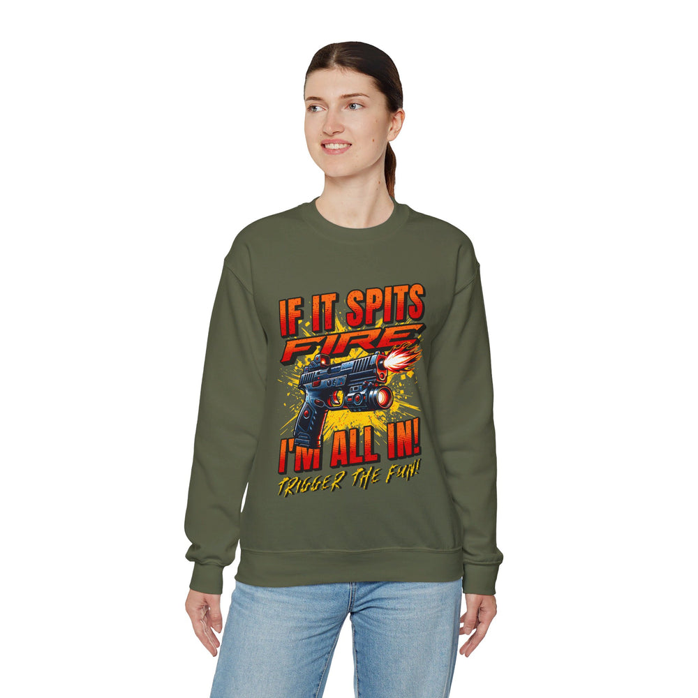 TACTICAL GUN SPITTING SWEATSHIRT