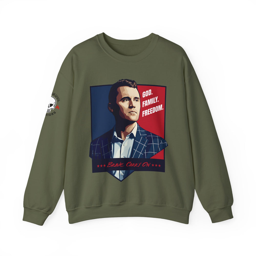 GOD. FAMILY. FREEDOM CHARLIE KIRK SWEATSHIRT