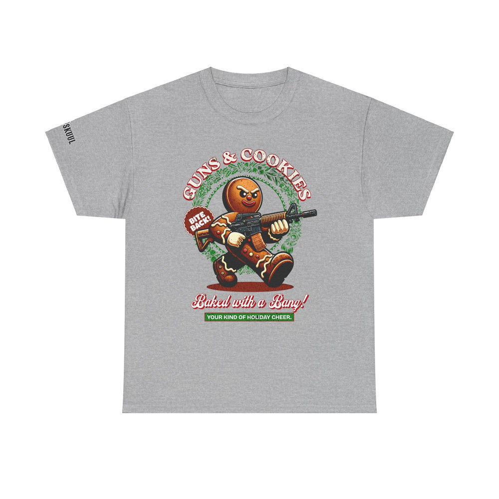 GUNS AND COOKIES XMAS T SHIRT