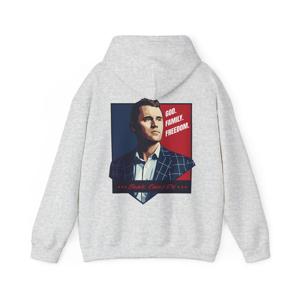 GOD. FAMILY. FREEDOM CHARLIE KIRK HOODIE