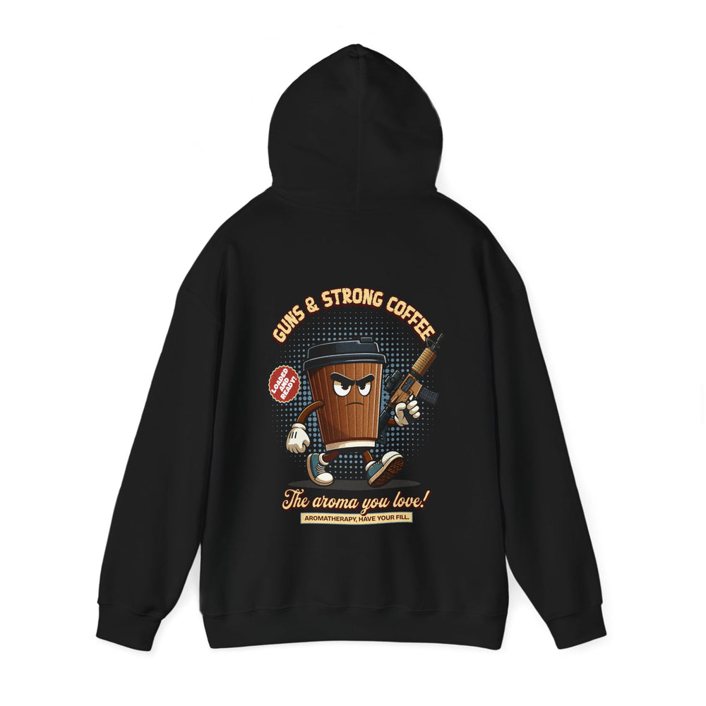 GUNS AND STRONG COFFEE HOODIE