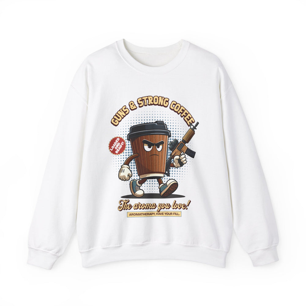 GUNS AND STRONG COFFEE SWEATSHIRT