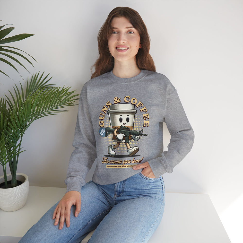 GUNS AND COFFEE VINTAGE SWEATSHIRT