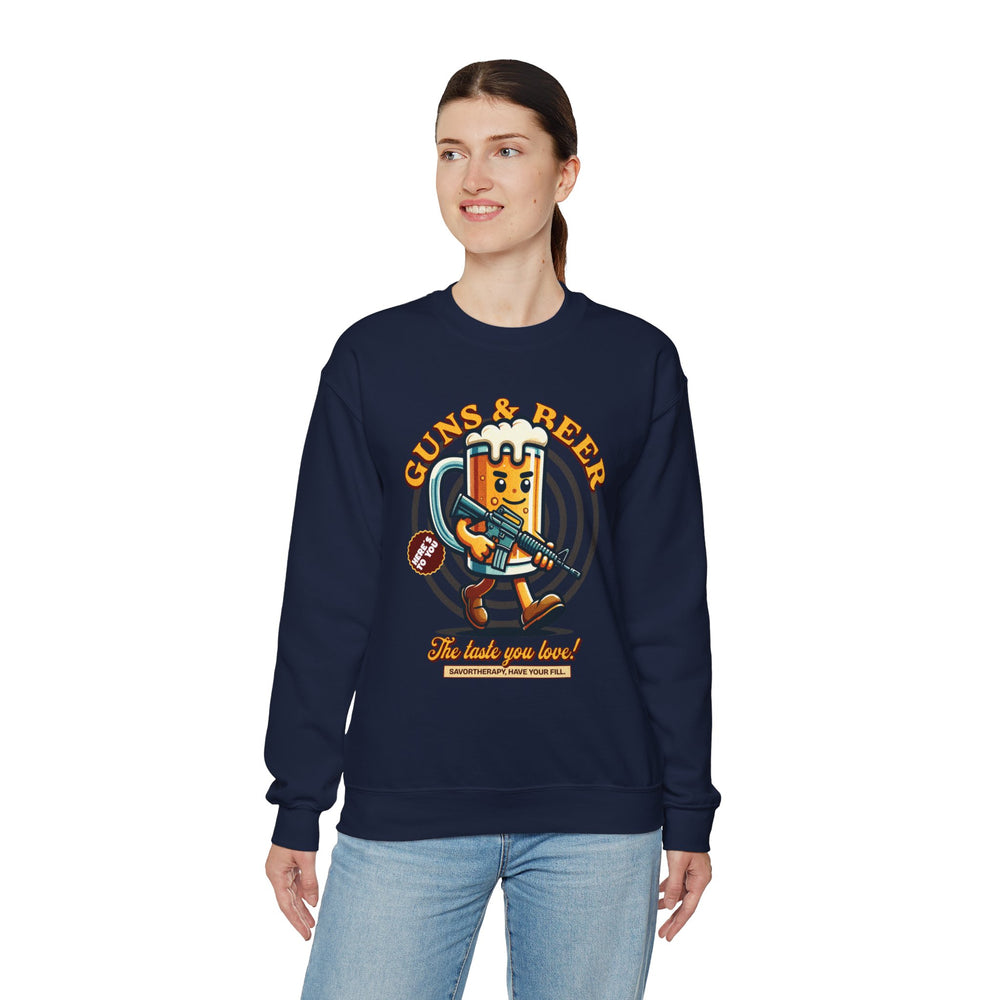 GUNS AND BEER VINTAGE SWEATSHIRT