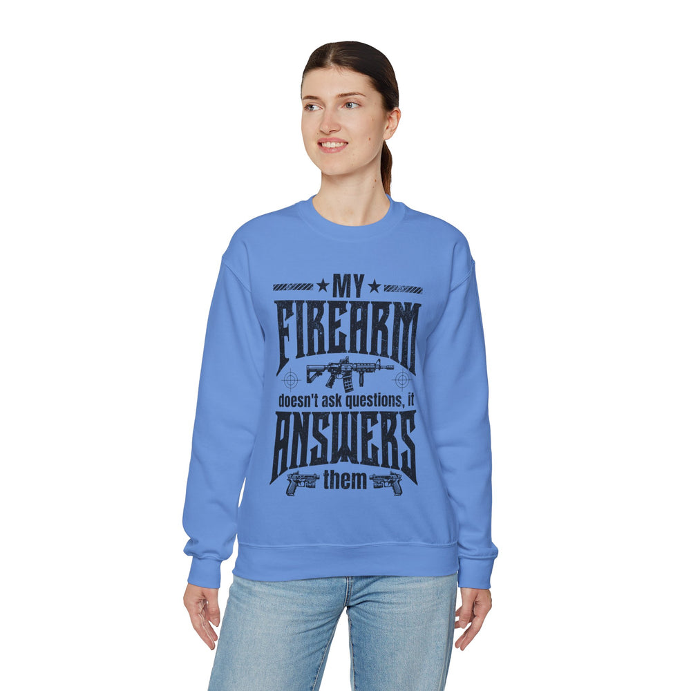 QUESTIONS ANSWERED SWEATSHIRT