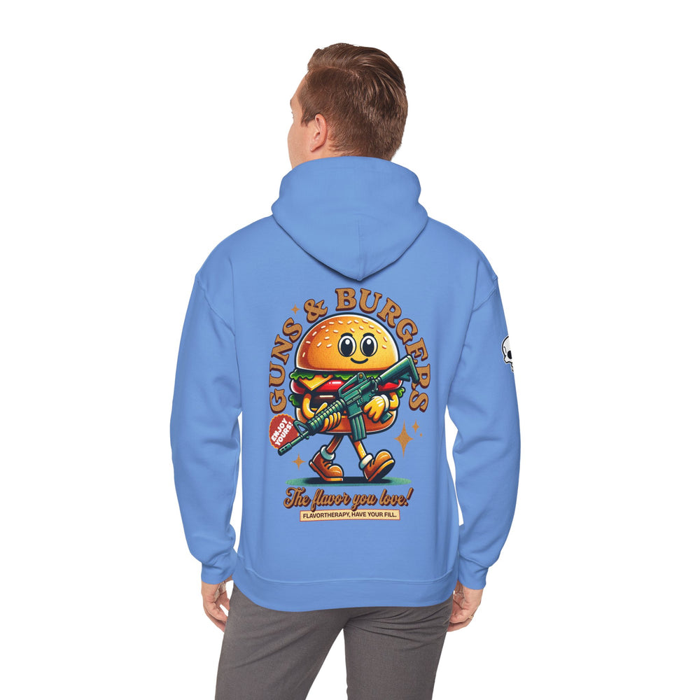 GUNS AND BURGERS VINTAGE HOODIE