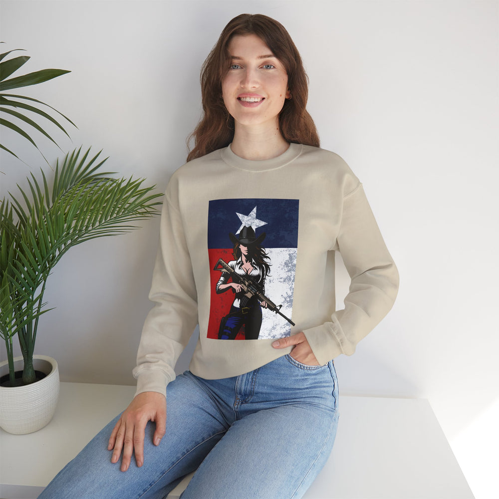 COWGIRL TEXAS FLAG SWEATSHIRT