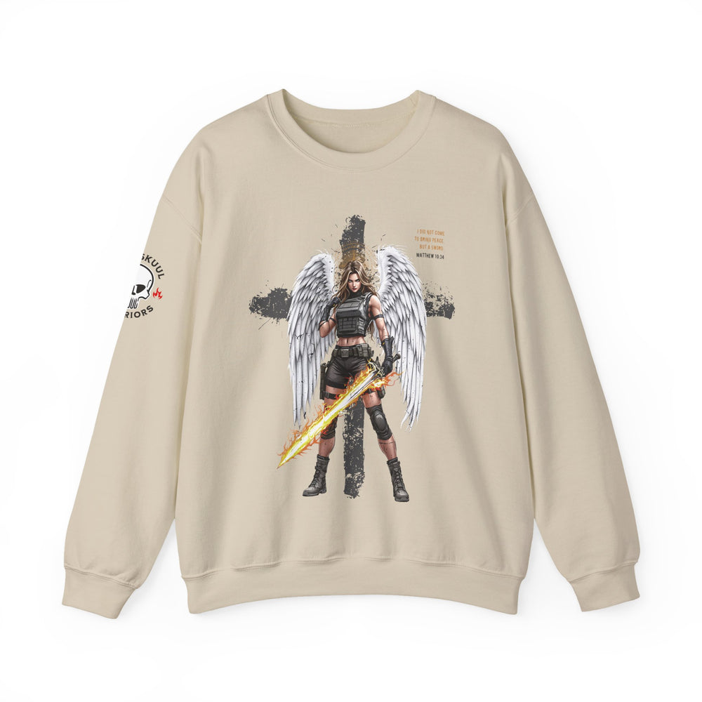 FEMALE ARCHANGEL MATTHEW 10:34 SWEATSHIRT