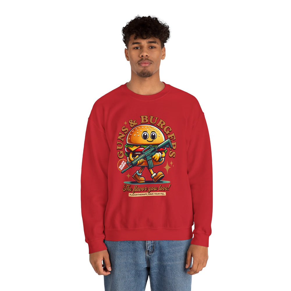 GUNS AND BURGERS VINTAGE SWEATSHIRT