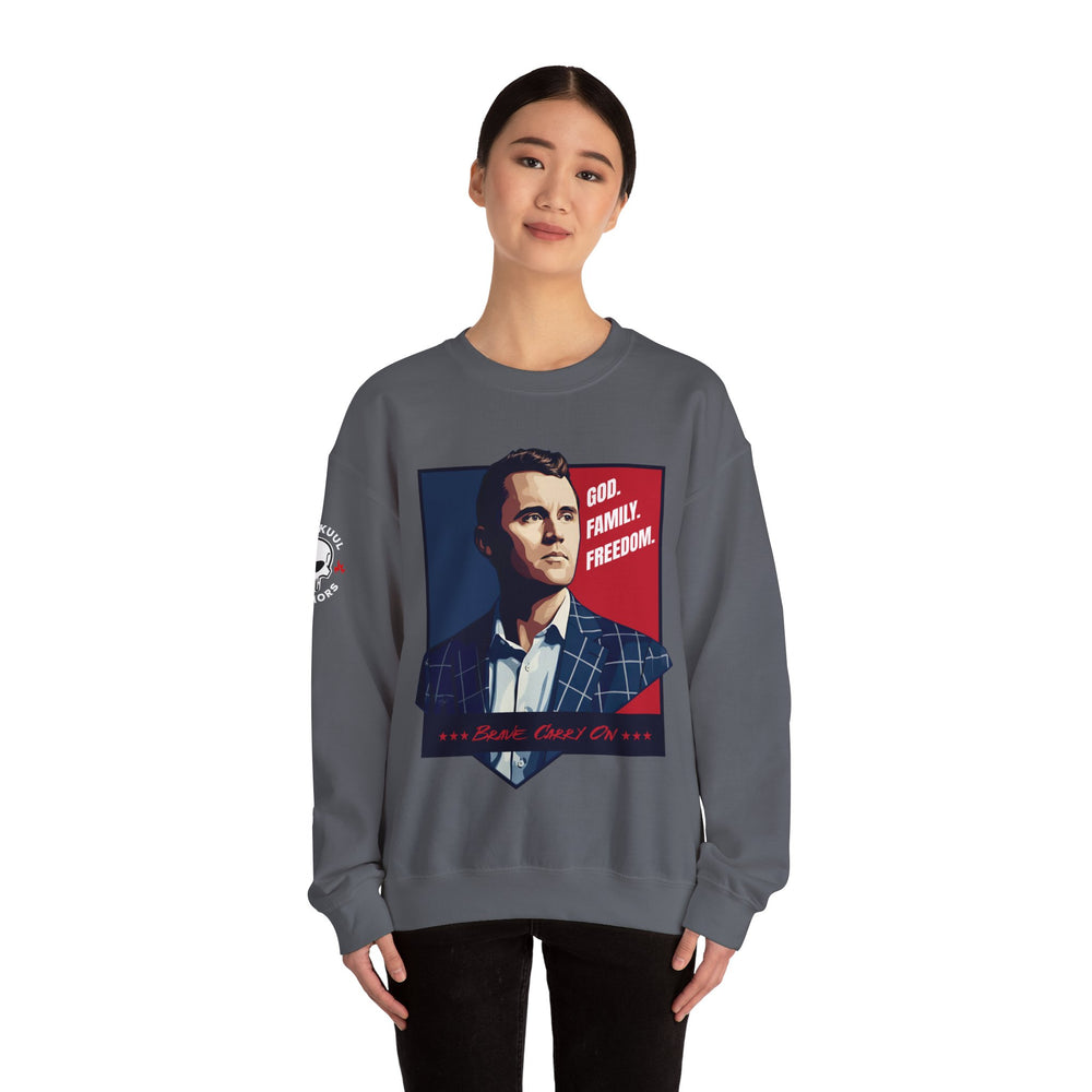 GOD. FAMILY. FREEDOM CHARLIE KIRK SWEATSHIRT