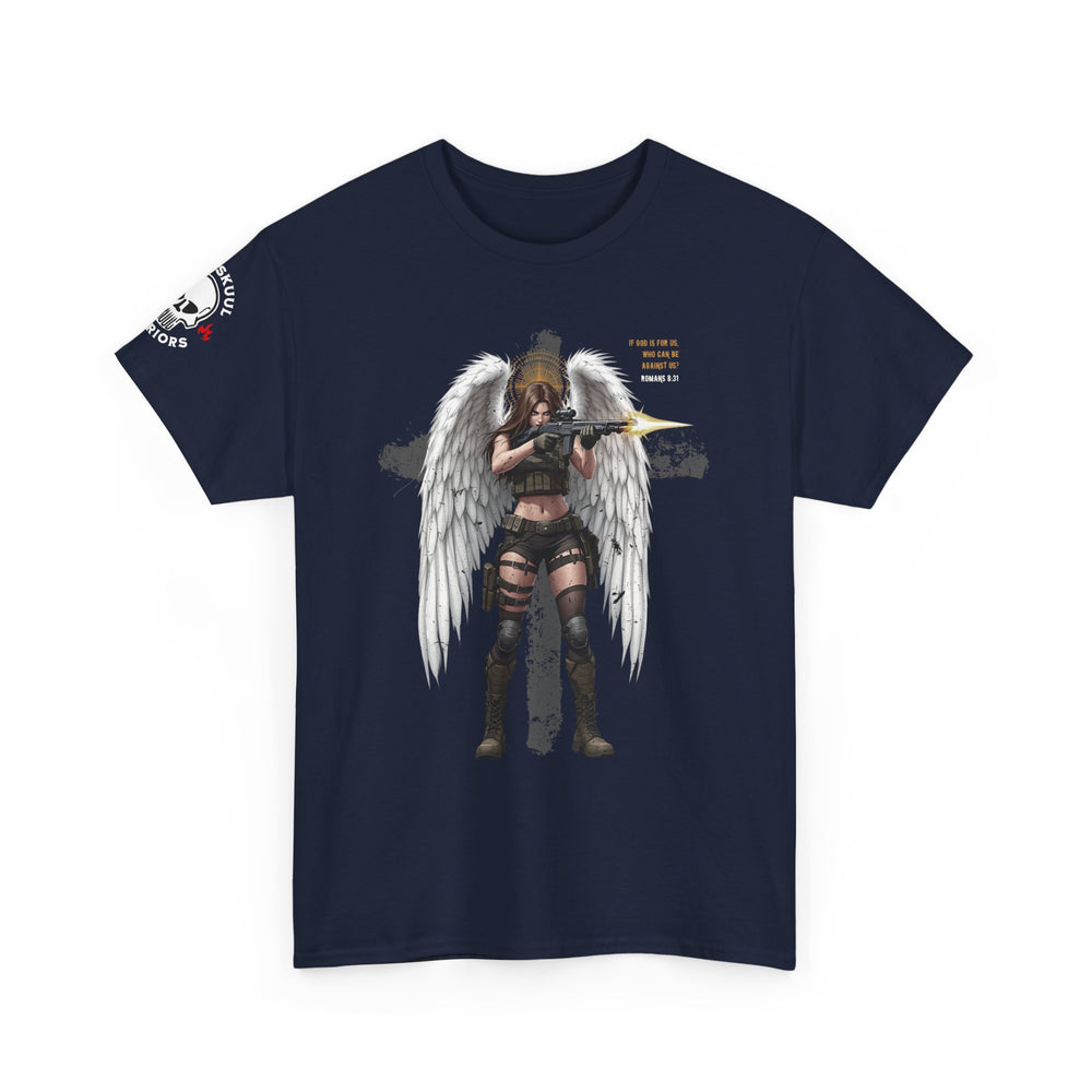 FEMALE ARCHANGEL ROMANS 8:31 T SHIRT