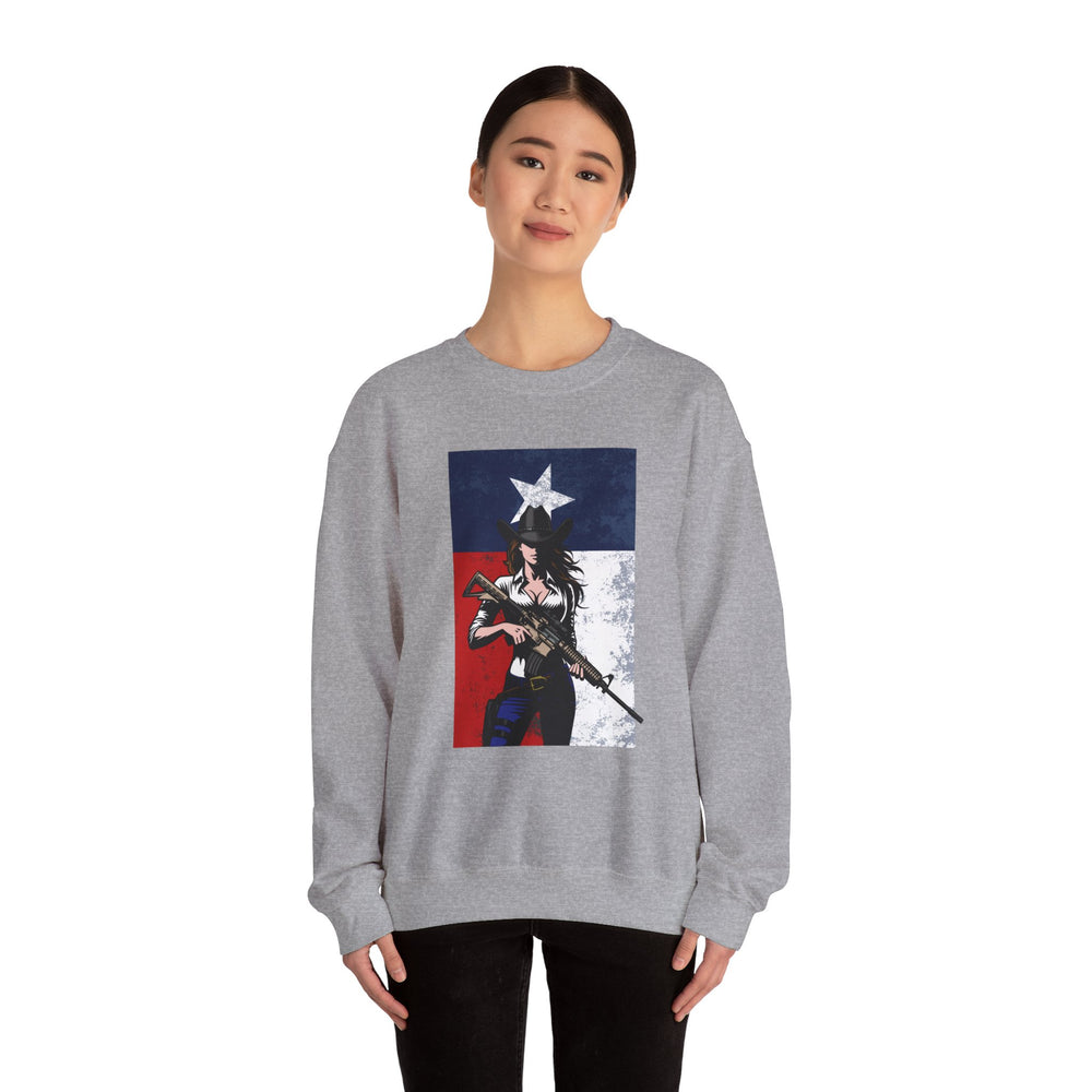 COWGIRL TEXAS FLAG SWEATSHIRT