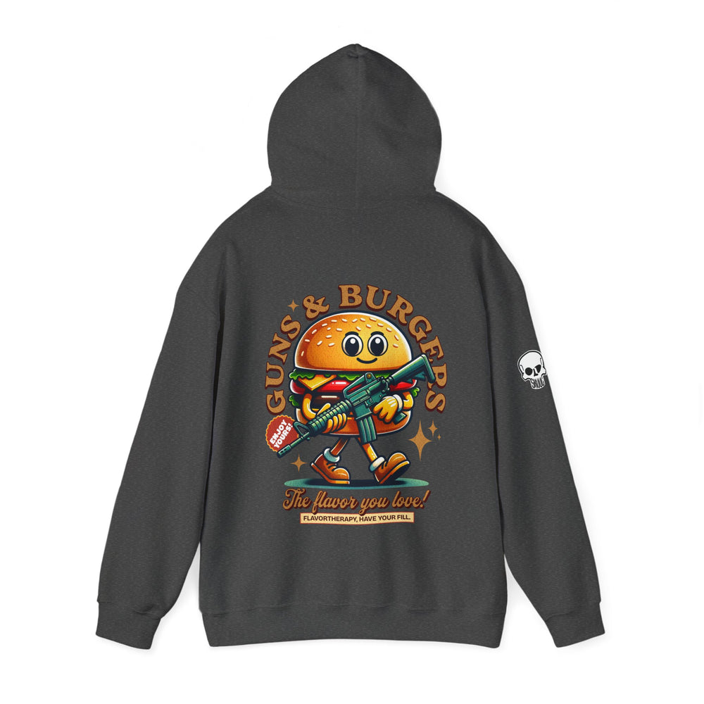 GUNS AND BURGERS VINTAGE HOODIE