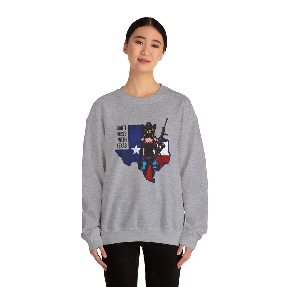 COWGIRL DON'T MESS WITH TEXAS SWEATSHIRT