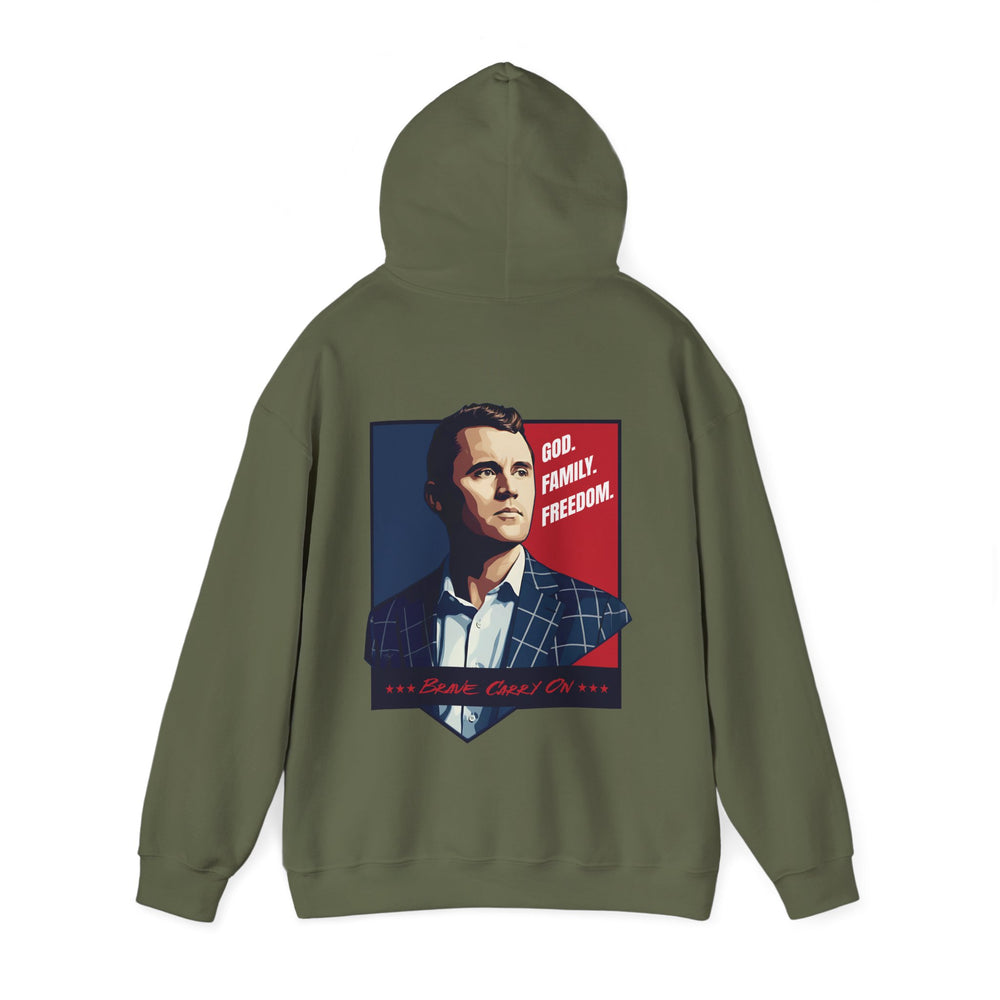 GOD. FAMILY. FREEDOM CHARLIE KIRK HOODIE