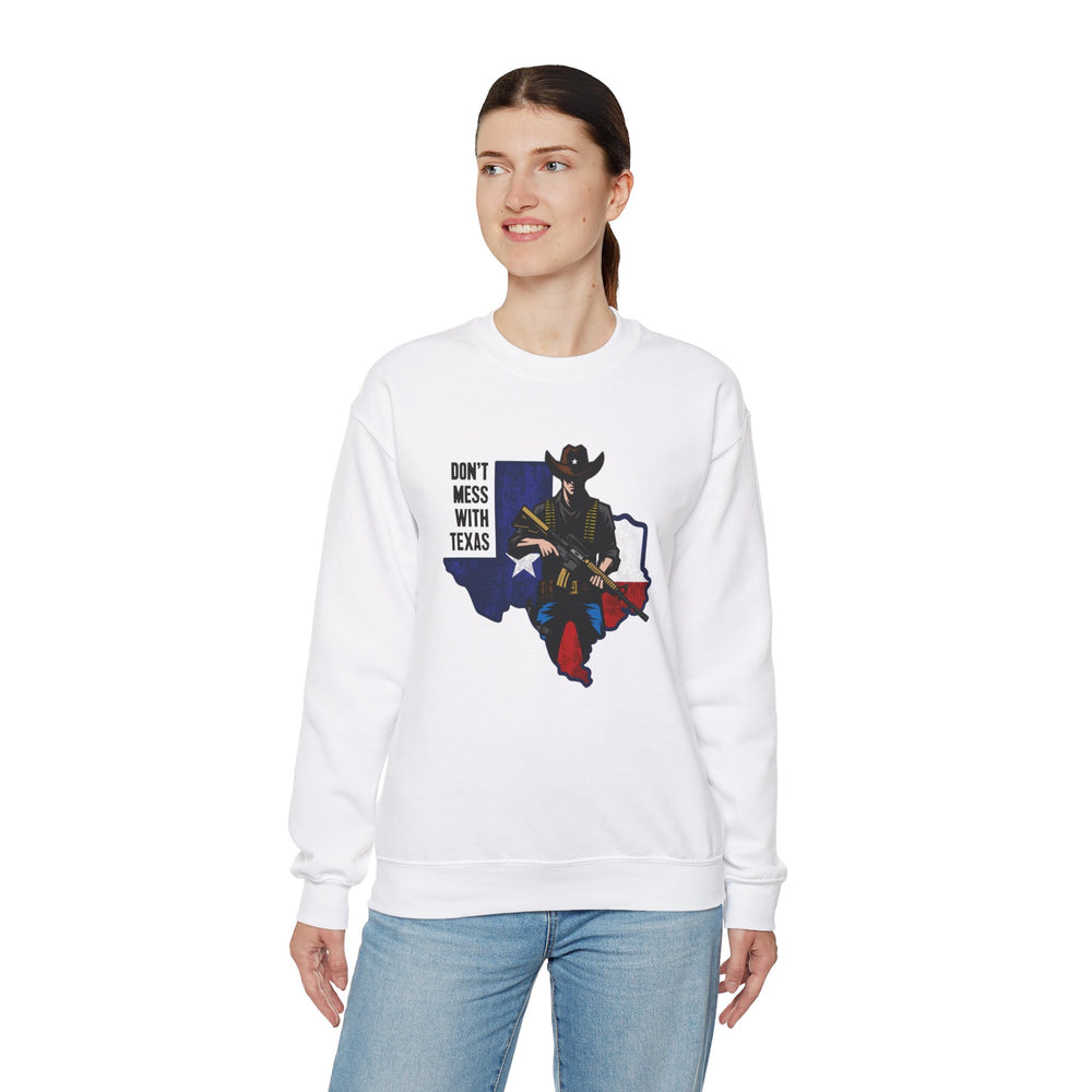 COWBOY DON'T MESS WITH TEXAS SWEATSHIRT